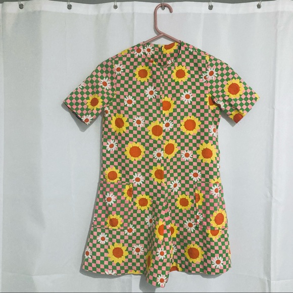 Vintage 60’s Flower Power Romper - Picture 3 of 14